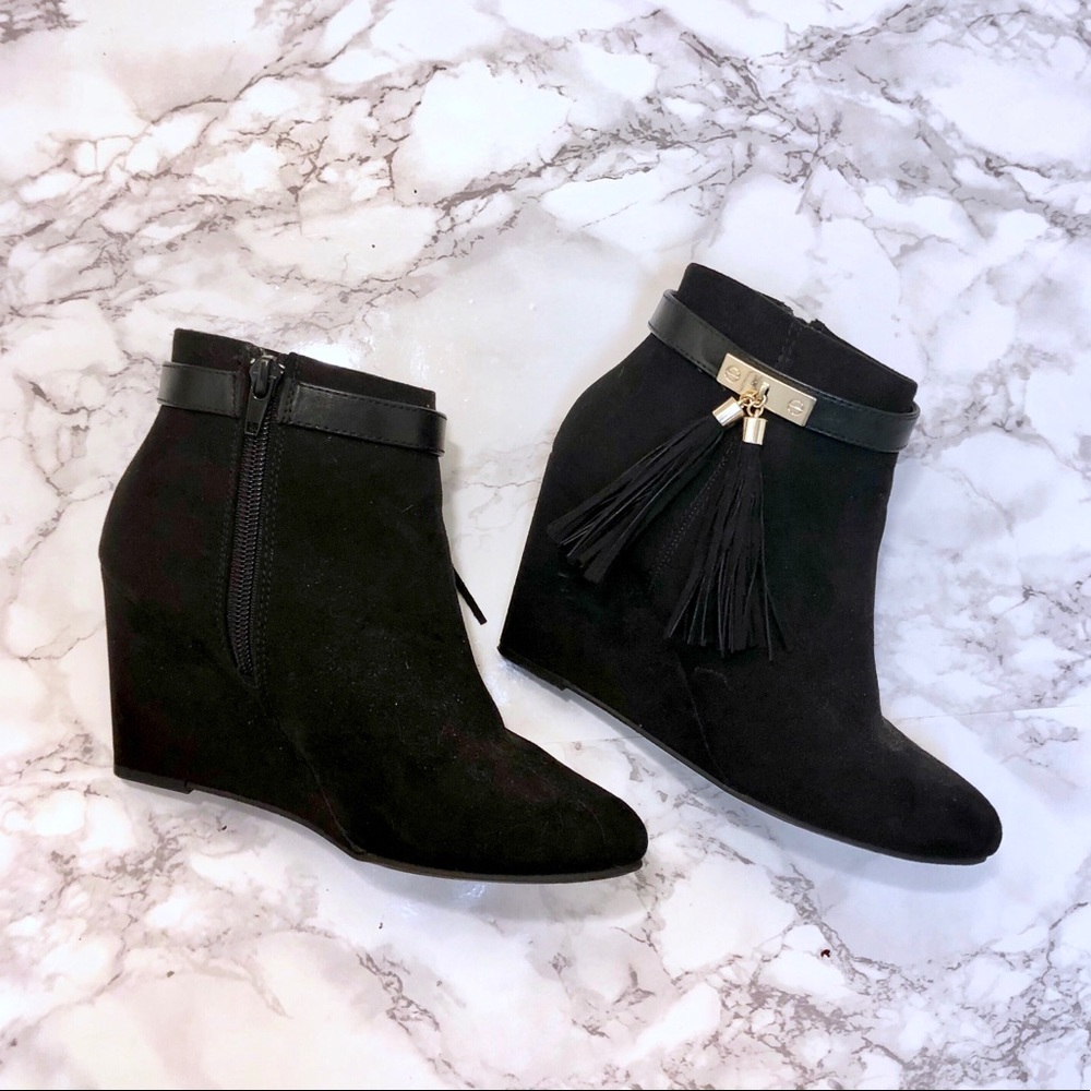 ⚡️SALE⚡️Faux Suede Tassel Wedge